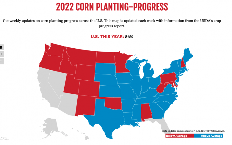 mapa de milho plantado 31/05/22 mapa de milho plantado 31/05/22