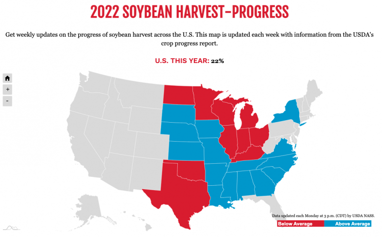Soybean Harvest Progress 10-3-22 Soybean Harvest Progress 10-3-22